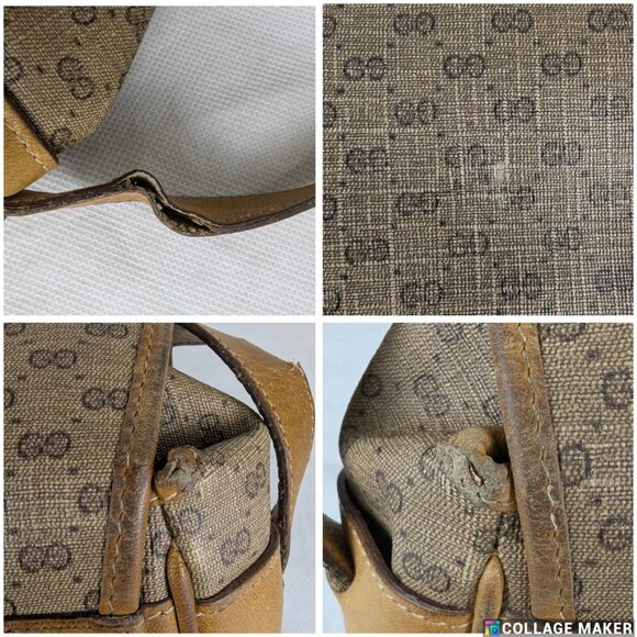 Authentic Vintage GUCCI GG Guccissima Crossbody Messenger Bag Made in Italy - Picture 10 of 15